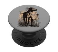 Wild Grass Lab Pit Mix Design artistico per cani in campagna PopSockets PopGrip Adesivo