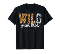 Wild Great Papa Animal Pattern Giorno della Terra Maglietta