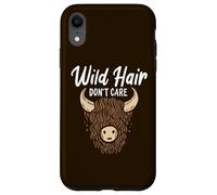 Wild Hair Don't Care - Divertente mucca scozzese delle Highland Custodia per iPhone XR