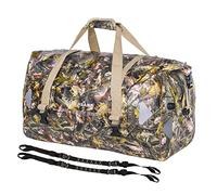 WILD HEART Borsone da Viaggio Impermeabile PVC500D Doppio Fondo Con Corda e Tasca Interna 40L 66L 100L Per Kayak, Campeggio, Canottaggio, Moto (66L, Foglie d'autunno)