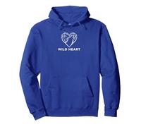 Wild Heart Geometrico Lupo Natura Amante Felpa con Cappuccio, Unisex per Adulti, Blu Reale, L