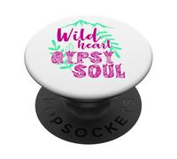 Wild Heart Gypsy Soul Boho Mountain Nature Design PopSockets PopGrip Adesivo