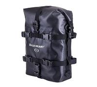 WILD HEARTImpermeabile Moto Dry Borsa Crash Bar Borse 15L Utilizzato come Bagaglio Sissy bar Sella Posteriore Portapacchi Parafango Posteriore Borsa Attrezzi lato Moto Sporco (Nero, 15l)