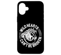 Wild Hearts Cant Be Broken Horses Jumping Equitazione Custodia per iPhone 16 Plus