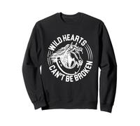 Wild Hearts Cant Be Broken Horses Jumping Equitazione Felpa