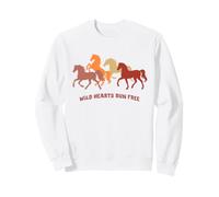 Wild Hearts Run Free Cavalli al Galoppo Felpa
