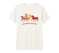 Wild Hearts Run Free Cavalli al Galoppo Maglietta Premium