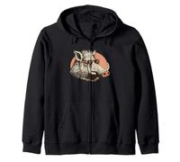 Wild Hog con Cool Occhiali da Sole Grafica Felpa con Cappuccio