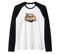 Wild Hog con Cool Occhiali da Sole Grafica Maglia con Maniche Raglan