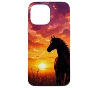 Wild Horse Country Equitazione Estetica Sole Custodia per iPhone 13 Pro Max