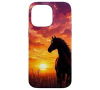 Wild Horse Country Equitazione Estetica Sole Custodia per iPhone 14 Pro Max