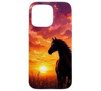 Wild Horse Country Equitazione Estetica Sole Custodia per iPhone 15 Pro Max