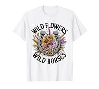 Wild Horses Crew Rodeo Howdy Cowgirl Southern da donna e ragazza Maglietta