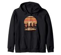 Wild Horses Running Free Equestrian Horse Lover Felpa con Cappuccio