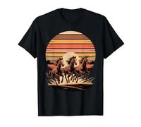 Wild Horses Running Free Equestrian Horse Lover Maglietta