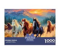 Wild HorsesSophisticated 1000-Piece Jigsaw Puzzles for Adults Comprised of 1000 Individually Challenging Puzzle Game Pieces - Conceived As An Exceptional Gift Jigsaw Puzzles for Adults And Kids Age 1