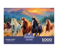 Wild HorsesSophisticated 1000-Piece Jigsaw Puzzles for Adults Comprised of 1000 Individually Challenging Puzzle Game Pieces - Conceived As An Exceptional Gift Jigsaw Puzzles for Adults And Kids Age 1
