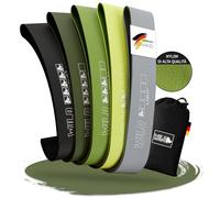 Wild Instincts® Loop Bands in Tessuto, 5 cm di larghezza, Set di 5 / Bande Elastiche Fitness Tessuto/Set di Mini band/Fasce Elastiche Fitness/Elastici Fitness Tessuto/Bande di Resistenza