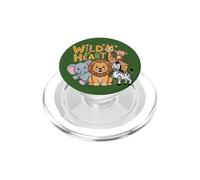 Wild Jungle Cuore Carino Animali Safari Bambini PopSockets PopGrip per MagSafe