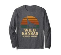 Wild Kansas Camicia Vintage Wichita Kansas Zoo Safari Animal Maglia a Manica