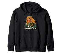 Wild Kentucky Camicia Tramonto Arco Pipistrelli Foresta Montagne Escursione Felpa con Cappuccio