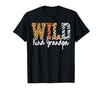 Wild Kind Nonno Animal Pattern Padre Terra Giorno Maglietta