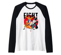 Wild Kung Fu Men Fighting Fighters Novelty Graphic Designs Maglia con Maniche Raglan
