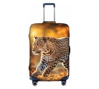 Wild Leopard Animal print lavabile viaggio bagagli copertura astratta stampa colorata bagagli valigia Protector, bianco, Large