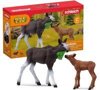 Wild Life 42629 Gioco Famiglia Alce Con Madre E Cucciolo Schleich 54058
