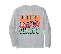 Wild Like My Curls Carino capelli ricci divertente Maglia a Manica