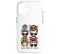 Wild Like My Curls I Love My Curls, Chignon Disordinato Mamma Ragazza Donna Custodia per iPhone 16