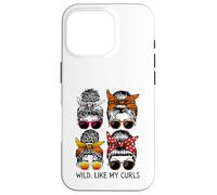 Wild Like My Curls I Love My Curls, Chignon Disordinato Mamma Ragazza Donna Custodia per iPhone 16 Pro