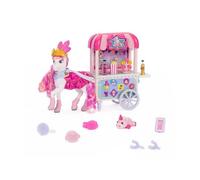 Wild Manes Cavallo con carretto Sugar Crush Carnival di Candi - Criniera Pettinabile, Arti Anteriori Articolati, Carretto dei Pop Corn e dei dolci - Perfetto per Bambini dai 3 Anni in su