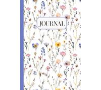 Wild Meadow Flowers Journal: Watercolor Floral Pattern Blank Lined Notebook