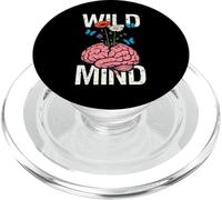 Wild Mind Vintage Grunge Floreale Cervello Farfalle Estetica PopSockets PopGrip per MagSafe