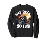 Wild Motorrad Cool Spruch Nessun Rischio nessun Divertimento Teschio Tramonto Dress Felpa