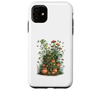 Wild Nature Garden with Mushrooms and Cracked Pots Custodia per iPhone 11