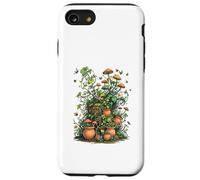 Wild Nature Garden with Mushrooms and Cracked Pots Custodia per iPhone SE (2020) / 7 / 8