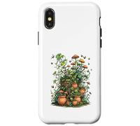 Wild Nature Garden with Mushrooms and Cracked Pots Custodia per iPhone X/XS
