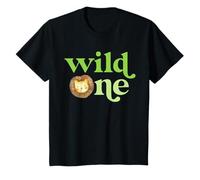 Wild One Baby Zoo Compleanno Bambino Giungla Safari Animale Kid Maglietta