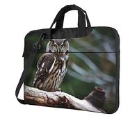 Wild Owl Birds Laptop Tote Bag per uomo donna manica per computer portatile borsa a tracolla valigetta messenger borsa per computer, Nero, 14 inch