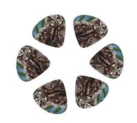 Wild Owl Birds Plettro per chitarra con 12 plettri personalizzati alla moda per basso durevoli plettri per chitarra elettrica accessori per ukulele chitarra elettrica basso