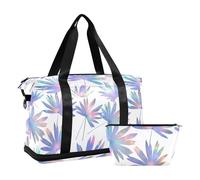 Wild Palm - Borsa multifunzione con tracolla regolabile, per viaggi d'affari, colore: bianco neon