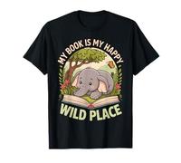 Wild Place Wild learning Elephant Book Reader Kids Maglietta