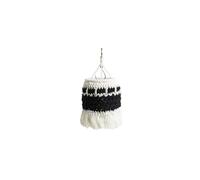 Wild Plan Retro Tessuto A Mano Paralume Di Cotone Per Obiettivo Zero Outdoor Campeggio Lanterne (Nero E Bianco), Presenta Uno Stile Retro-Moda Estetico E Caldo Decorazione Della Casa