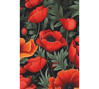 Wild Poppies Notebook: Beautiful Floral Journal with Lined Pages