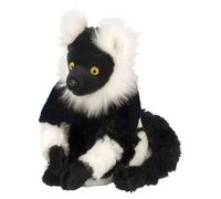 Wild Republic- Cuddlekins Mini Lemure Ruff Nero e Bianco, Colore Ruffed, 8 Inches, 12271