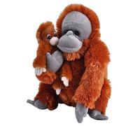 Wild Republic 23476 Orangotango Con Bebé 30 CM Animale Selvaggio Peluche