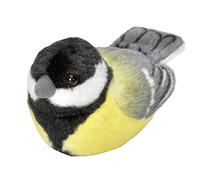 Wild Republic Audubon Bird, Cinciallegra con Autentico Suono d'uccello, Peluche, Giocattolo per Uccelli per Bambini e birdwatcher, 18 cm