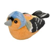 Wild Republic-Finch 19484 Uccello Fringuello di Peluche, Giocattolo con Canto Realistico, Birds with Sound, 13cm, Colore, Medium
